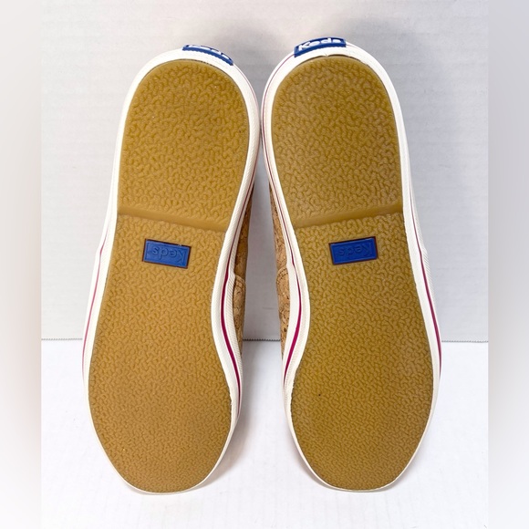 KEDS ♠️ Kate Spade Corkie Lipstick Pink Natural Cork Sneaker Size US 9.5 - Picture 11 of 12